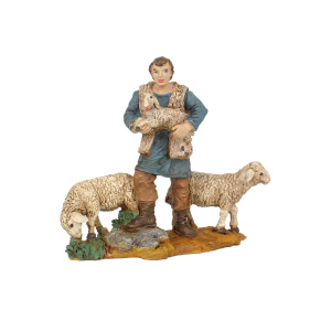 Pastor con corderos 8cm durexina
