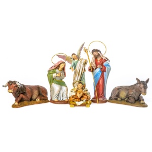 Nacimiento de barro y tela en barro lienzado