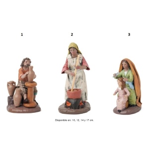 Pastores de barro lienzado y tela.