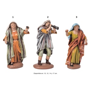 Pastoras músicas en barro lienzado