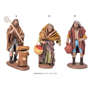 Pastores en barro lienzado