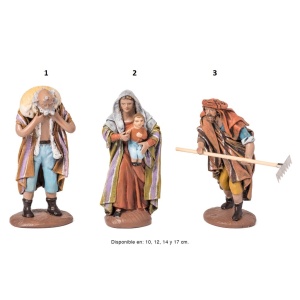 Pastores en barro lienzado