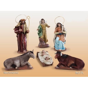 Nacimiento barro lienzado 21cm