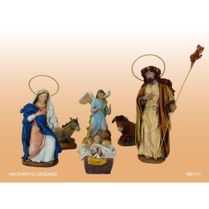 Nacimiento barro lienzado 30cm