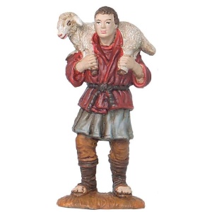 Pastor con cordero espalda 10cm