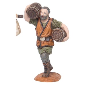 Pastor con dos barriles 10cm