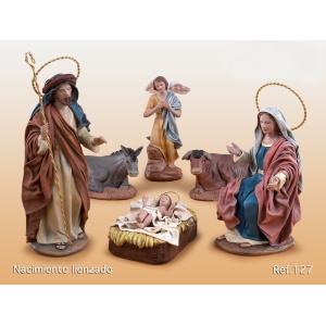 Nacimiento en barro lienzado