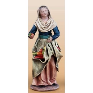 Pastora con hortalizas en barro lienzado