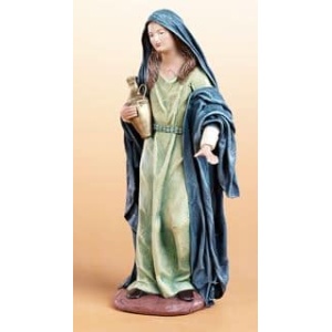 Pastora hebrea con jarrón barro lienzado