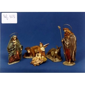 Nacimiento en barro lienzado 30cm