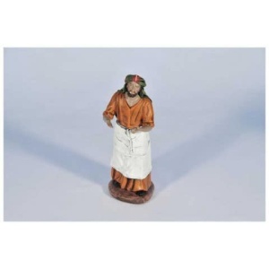 Pastor sin nada en las manos barro lienzado