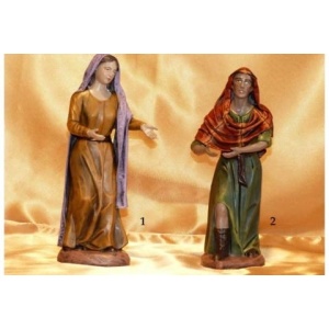 Pastor y pastora sin nada en las manos barro lienzado