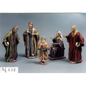 Niño entre los doctores barro lienzado