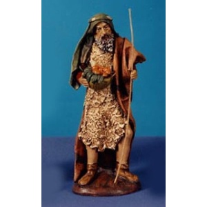 Pastor con cesto de frutas