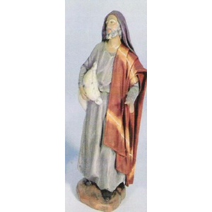 Pastor con saco barro lienzado