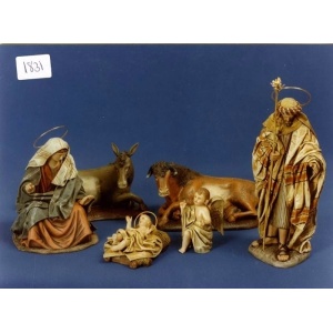 Nacimiento en barro lienzado