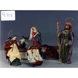 Nacimiento en barro lienzado