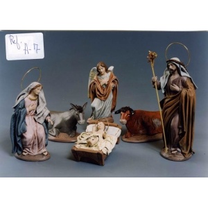 Nacimiento en barro lienzado