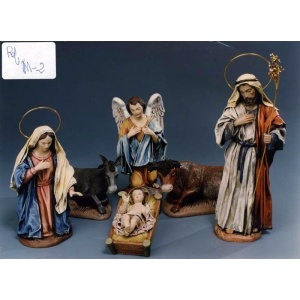 Nacimiento en barro lienzado