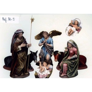 Nacimiento en barro lienzado 30cm