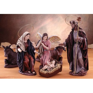 Nacimiento para el belén en barro lienzado