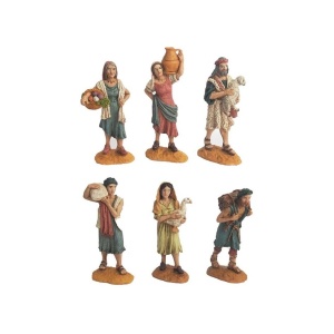 Pack 6 pastores 9cm hebreos