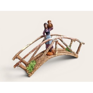Puente de madera 20cm para el belén