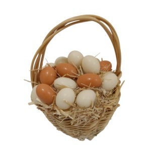 Cesta de huevos grande para el belén