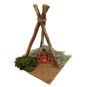 Fogata para el belén figuras 17cm