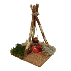 Hoguera para el belén figuras 14cm