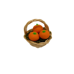 Cesto de naranjas pequeño para el belén