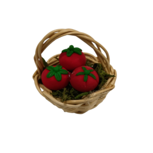 Cesto de tomates pequeño para el belén