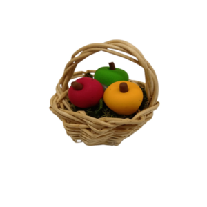 Cesto de manzanas pequeño para el belén