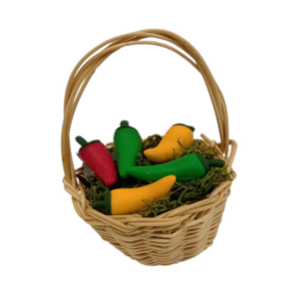 Cesta de chiles grande para el belén