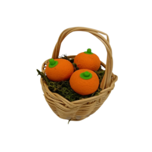 Cesta de naranjas grande para el belén