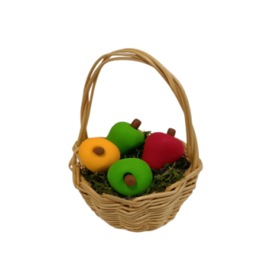 Cesta de manzanas grande para el belén