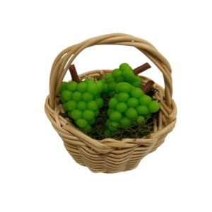 Cesta de uvas verdes grande para el belén