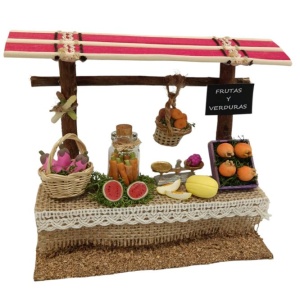 Puesto de Frutas y Verduras para figuras de 8cm a 10cm