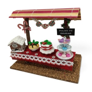 Puesto de Dulces de Navidad para figuras de 8cm a 10cm
